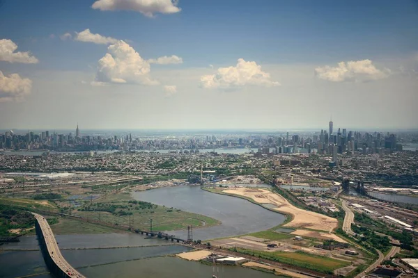 Luchtfoto van de New york city — Stockfoto