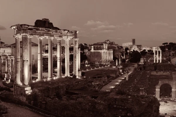 Forum di Roma di notte — Foto Stock