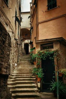 Riomaggiore tipik sokak görünümü