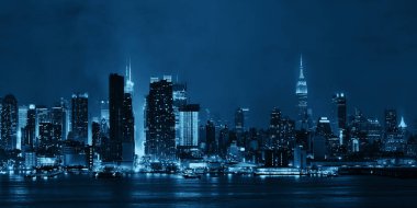 Manhattan midtown manzarası, gece