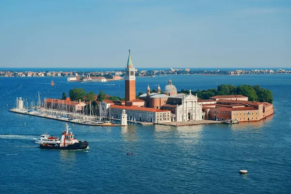 San Giorgio Maggiore kilise havadan görünümü