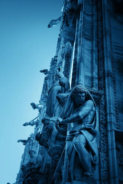 Primer plano de la Catedral de Milán — Foto de Stock