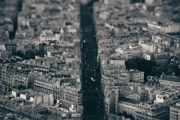 Παρίσι πόλη δρόμου στον τελευταίο όροφο — Φωτογραφία Αρχείου