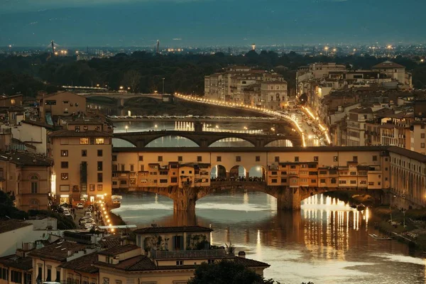 佛罗伦萨的天际线夜 — 图库照片