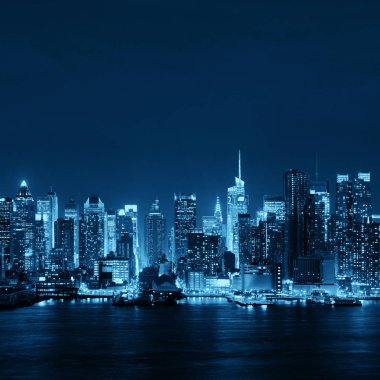 Midtown manzarası Hudson Nehri üzerinde