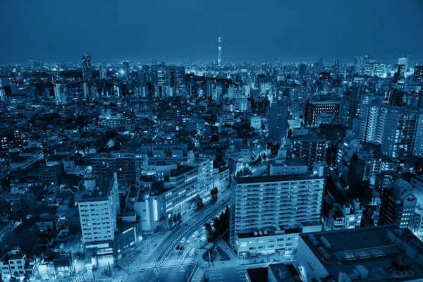 東京スカイツリー、都市スカイライン — ストック写真