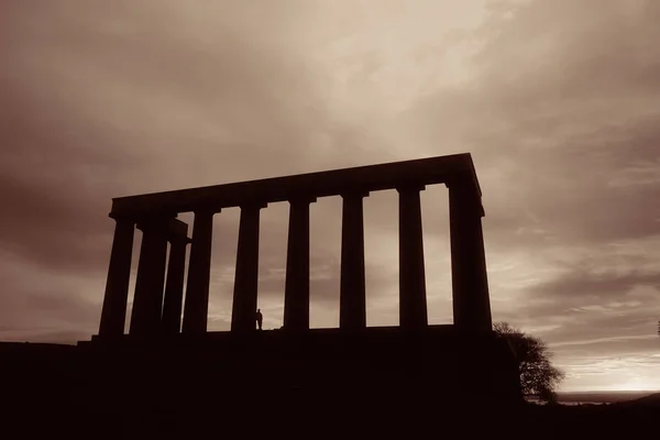 Monumento Nacional em Calton Hill — Fotografia de Stock