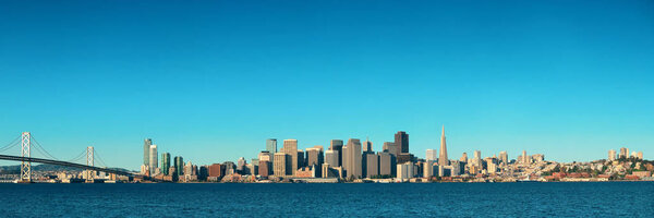 San Francisco city skyline panorama with urban architectures.