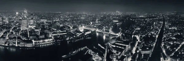 London aerial view panorama at night — Stock Photo, Image