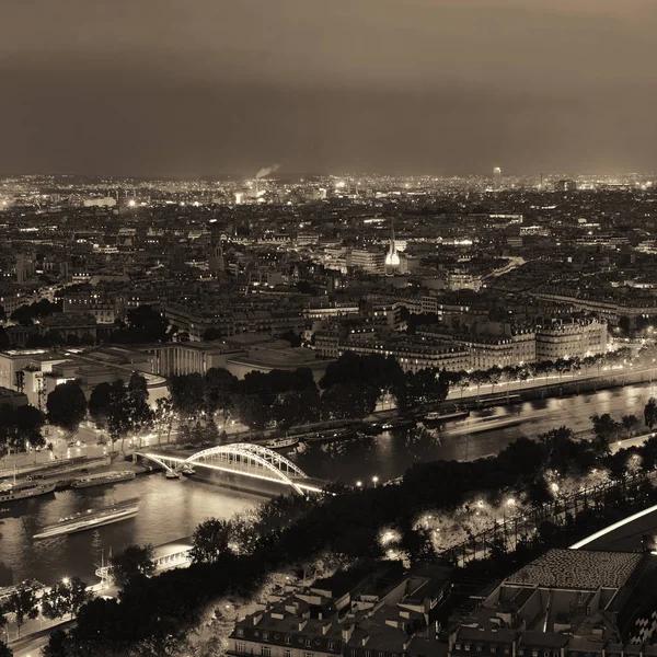 Vista panorâmica da cidade de Paris com rio Sena — Fotografia de Stock