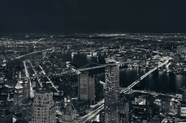 NOVA CIDADE DA IORQUE DOWNTOWN À NOITE — Fotografia de Stock