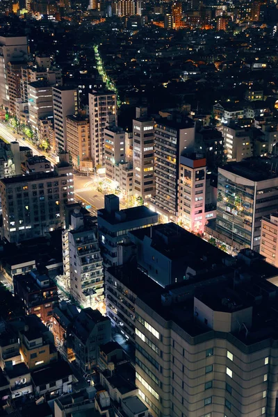 東京都市高層ビルのスカイライン屋上 — ストック写真