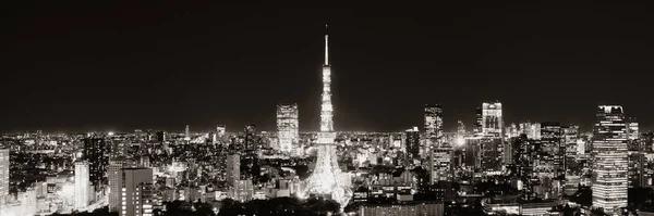 Tokyoturm und städtische Skyline — Stockfoto