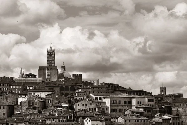 Siena Katedrali ile ortaçağdan kalma şehir — Stok fotoğraf