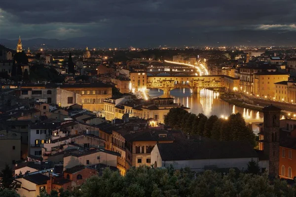 Florence skyline nuit — Photo