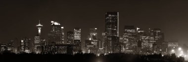 Calgary manzarası siluetleri 