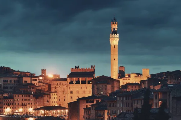 Ortaçağ şehri Siena manzarası — Stok fotoğraf