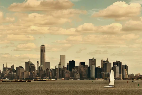 Panoramę centrum Manhattan — Zdjęcie stockowe