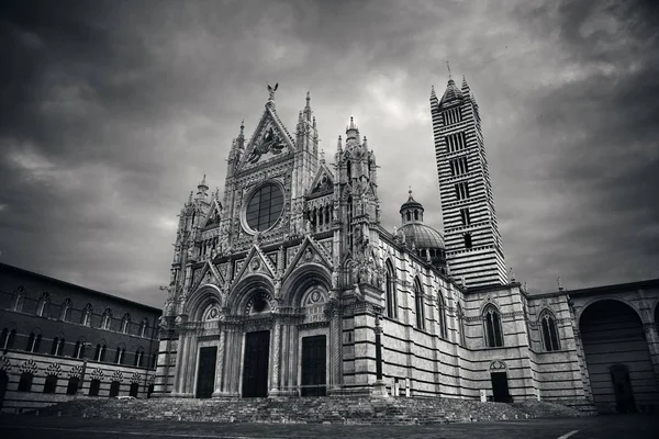 Ciudad medieval con Catedral de Siena — Foto de Stock