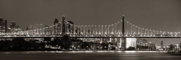 Queensboro Bridge at night, night view