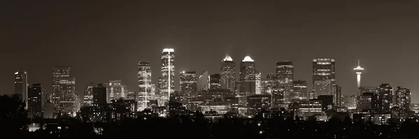 Calgary skyline sylwetki — Zdjęcie stockowe