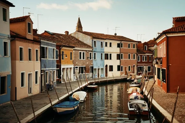 Burano történelmi épületek — Stock Fotó