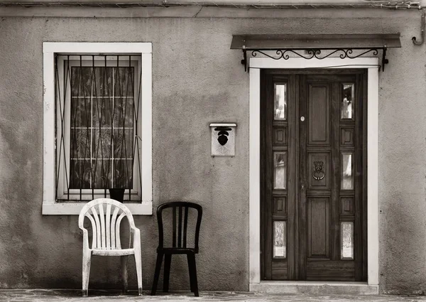 Burano edifícios históricos — Fotografia de Stock