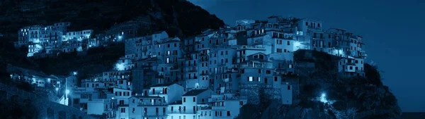 Manarola com edifícios em Cinque Terre — Fotografia de Stock