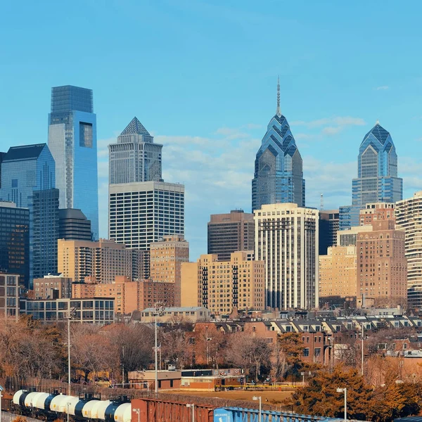 Philadelphia med stadsbyggnadskonst. — Stockfoto