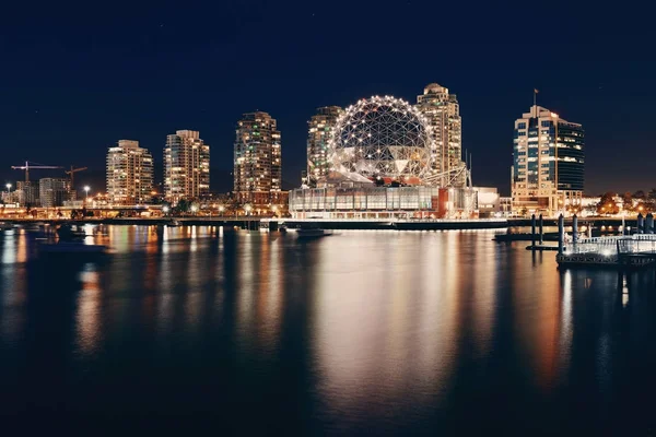 Město Vancouver v noci — Stock fotografie