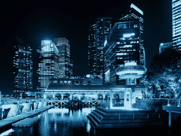 Сингапур горизонта со зданиями — стоковое фото