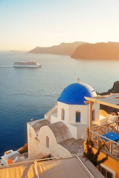 Santorini z budynków w Grecji. — Zdjęcie stockowe