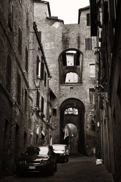 View of old architecture buildings in Italy.