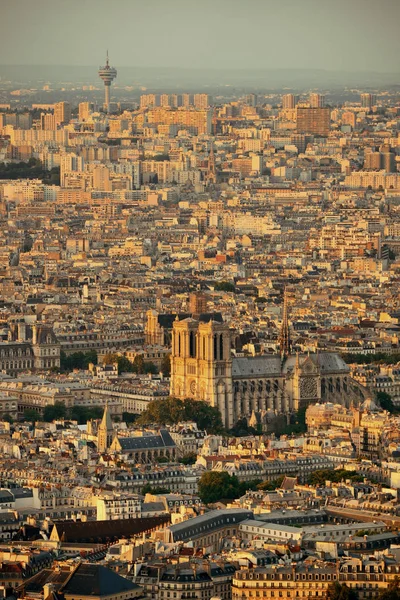 Bella vista sul tetto della città — Foto Stock