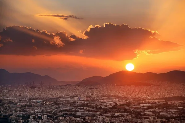 ギリシャのアテネのスカイライン — ストック写真