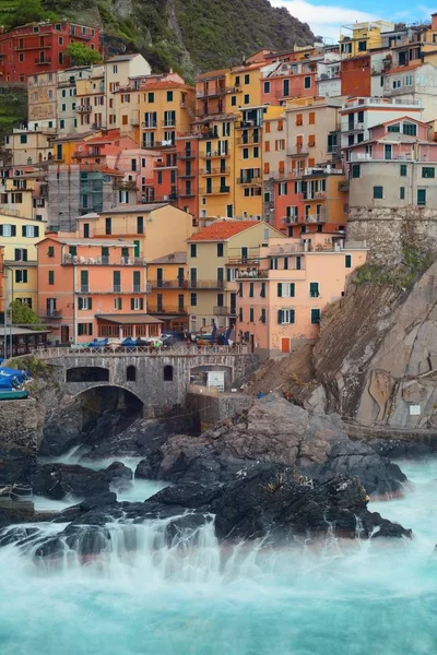 Manarola z budynków w Cinque Terre — Zdjęcie stockowe