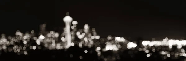 Ciudad de Seattle skyline noche —  Fotos de Stock