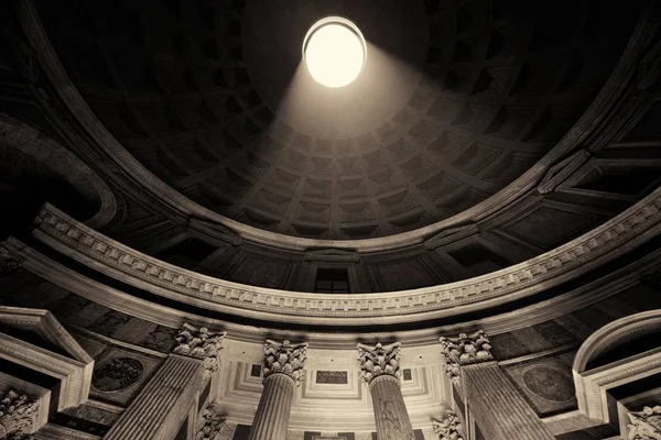 Pantheon interior with light beam — Stock Photo, Image