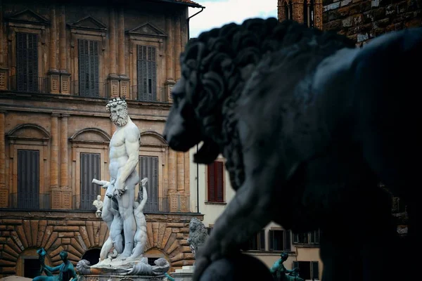 Fuente de Neptuno en Florencia — Foto de Stock