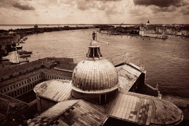 Venedik Grand Canal yukarıdan izlendi