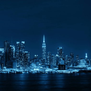 Midtown manzarası Hudson Nehri üzerinde