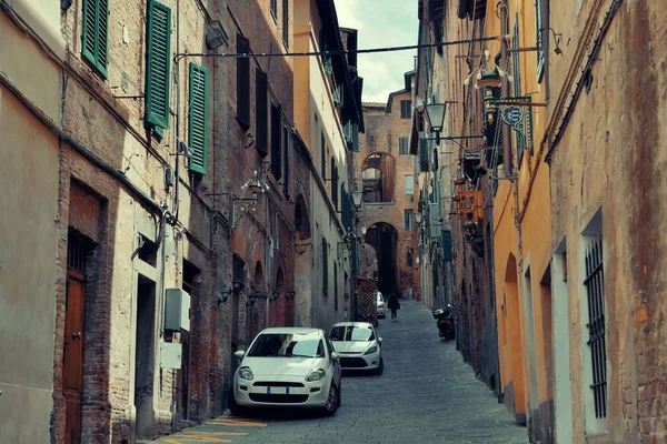 Widok ulicy Siena — Zdjęcie stockowe