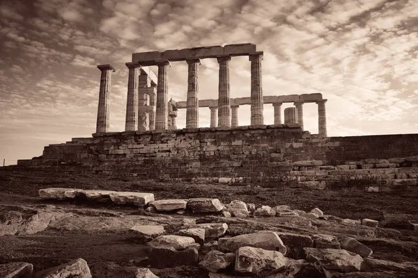 Świątynię Posejdona niedaleko Aten — Zdjęcie stockowe