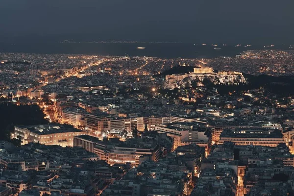 Athens Skyline von mt lykavitos — Stockfoto