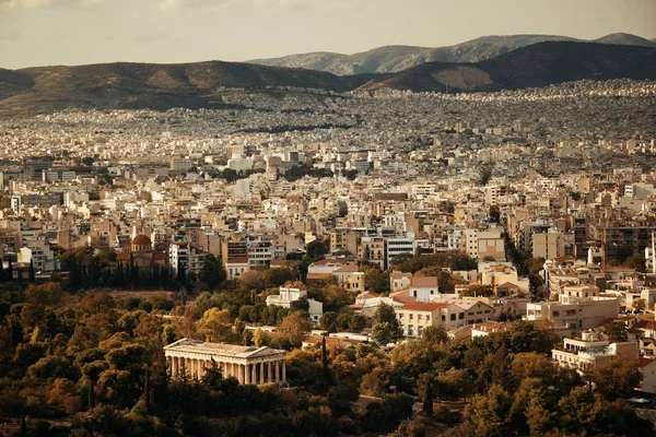 雅典城市景观视图 — 图库照片