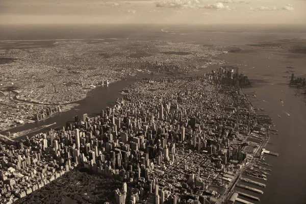 Luchtfoto van de New york city — Stockfoto