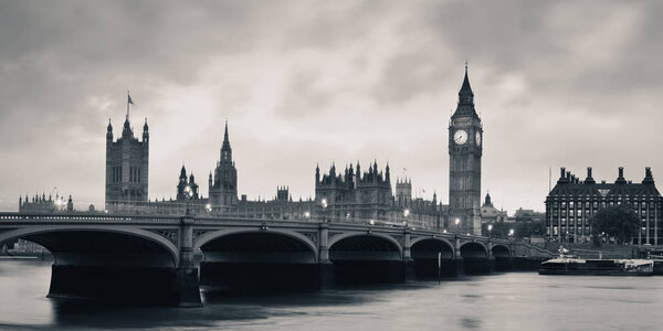 House of Parliament panorama in Westminster in London.