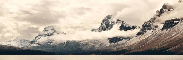 Montagne e panorama forestale a Bow Lake — Foto Stock