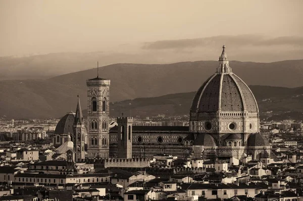Catedral de Florencia skyline BW — Foto de Stock