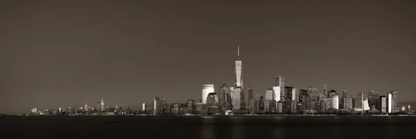Nowojorska panorama miasta nocą — Zdjęcie stockowe